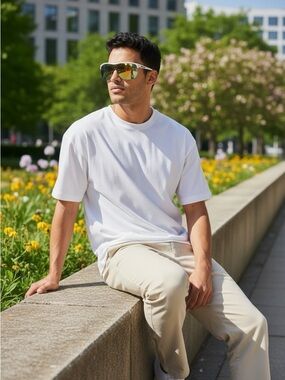 Fila Unisex White Gold Plastic Shield Sunglass , Gold Flash Lens SF9343 6VCA